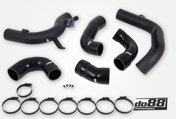 do88 VAG 2.0 TSI EA888 Gen4 (300hp+) OEM Intercooler Pressure Pipes Black Hoses - TR-340-OE-1-S Photo - Primary