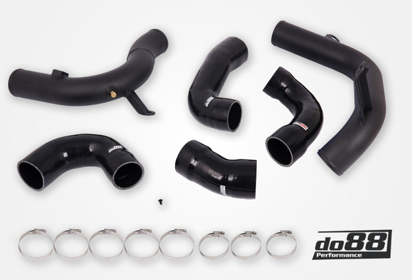 do88 Audi/Seat/Skoda/Volkswagen 1.8T/2.0T (MQB) OEM Intercooler Pressure Pipes w/Black Hoses - TR-340-OE-3-S Photo - Primary