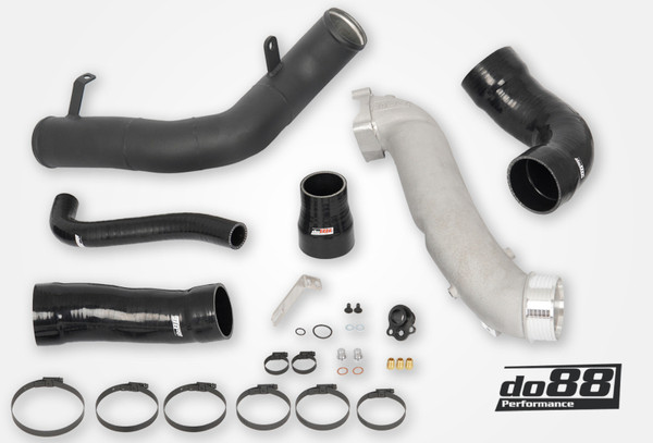 do88 Audi RS3 2.5T (8V)/TT RS 2.5T (8S) Charge Pipes (do88 Intercooler) - Black - TR-380-DO88 Photo - Primary