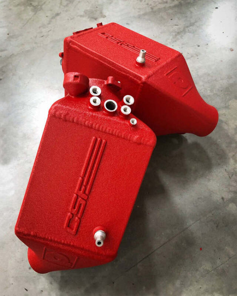 CSF 12-16 BMW M5 (F10) / 12-18 BMW M6 (F06/F12/F13) Twin Charge-Air-Cooler Set - Crinkle Red - 8109CR Photo - Primary