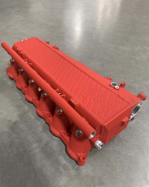CSF Toyota A90/A91 Supra/ BMW G-Series B58 Charge-Air Cooler Manifold - Crinkle Red - 8200CR Photo - Primary