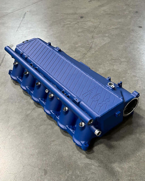 CSF BMW Gen 1 B58 Charge-Air-Cooler Manifold - Peppa Blue - 8300PB Photo - Primary