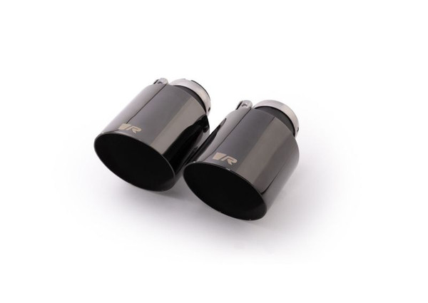Remus Stainless Steel 115mm Angled Engraved Black Chrome Tail Pipe Set (Pair) - 0026 80SABR Photo - Primary
