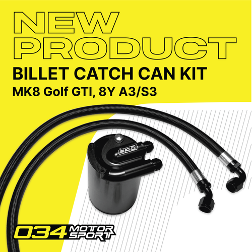 Now Available: 034Motorsport Billet Catch Can Kit for MK8 GTI & 8Y A3/S3