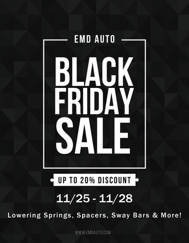 EMD Auto Black Friday Sale Starts Now!