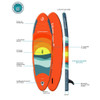 SUP VENTURE SUNSET 10'6 HYBRID SUP ORANGE