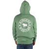 Ringers Western Signature Bull Mens Pullover Hoodie - Cactus Green with White Print