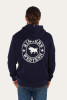 Ringers Western Signature Bull Mens Pullover Hoodie - Dark Navy with White Print