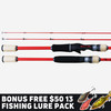 13 Fishing Code Red Baitcast Rods