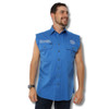 Ringers Western Hawkeye Mens Sleeveless Work Shirt - Blue