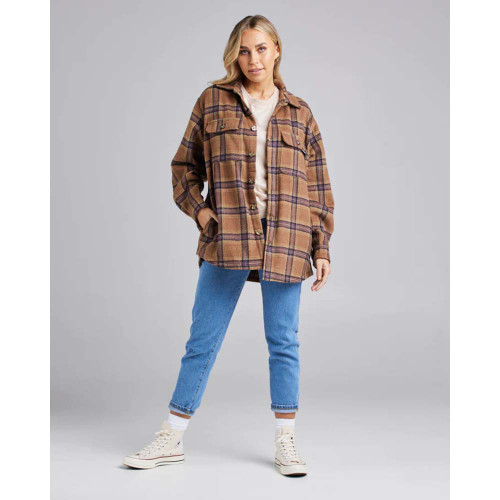 SURF CHECK  WOMENS JACKET - TOFFEE