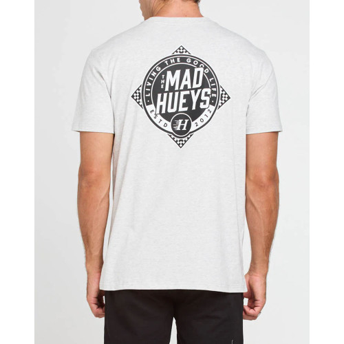 CHECKERED HUEYS | SS TEE - SNOW MARLE