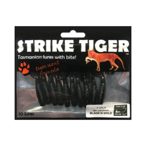 Strike Tiger 3" Curl Tail Grub Soft Plastic Strike Tiger 3" Curl Tail Grub Soft Plastic