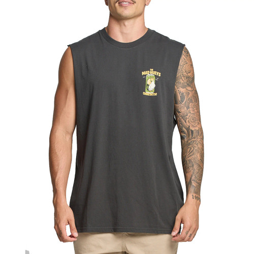 THE MAD HUEYS COOKEDATOO | MUSCLE - VINTAGE BLACK THE MAD HUEYS COOKEDATOO | MUSCLE - VINTAGE BLACK