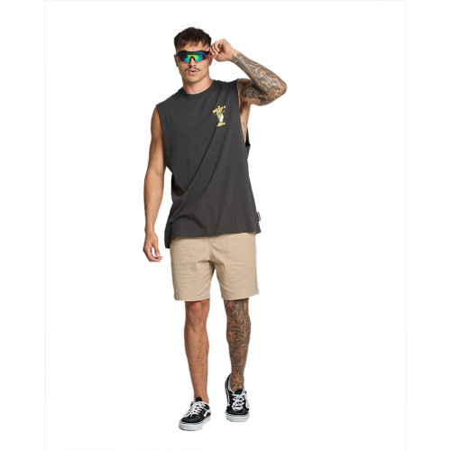 THE MAD HUEYS COOKEDATOO | MUSCLE - VINTAGE BLACK THE MAD HUEYS COOKEDATOO | MUSCLE - VINTAGE BLACK