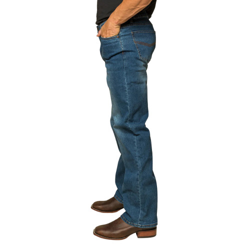 Ringers Western Sturt Mens Relaxed Leg Jeans - Mid Blue