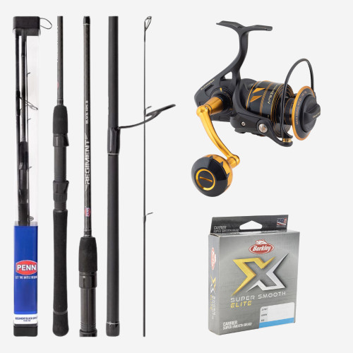 Penn Slammer IV 4500 / Regiment Black Ops II 923MH 6-10kg Travel Combo