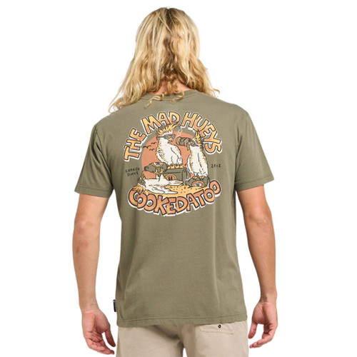 The Mad Hueys Cookedatoo Trio Short Sleeve Tee Olive The Mad Hueys Cookedatoo Trio Short Sleeve Tee Olive