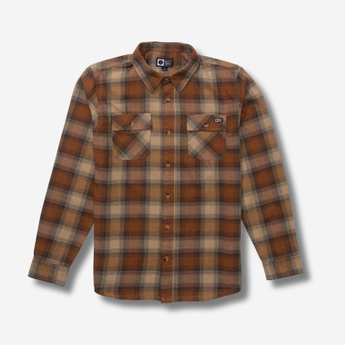 SALTY CREW Daybreak Flannel Shirt Friar Brown