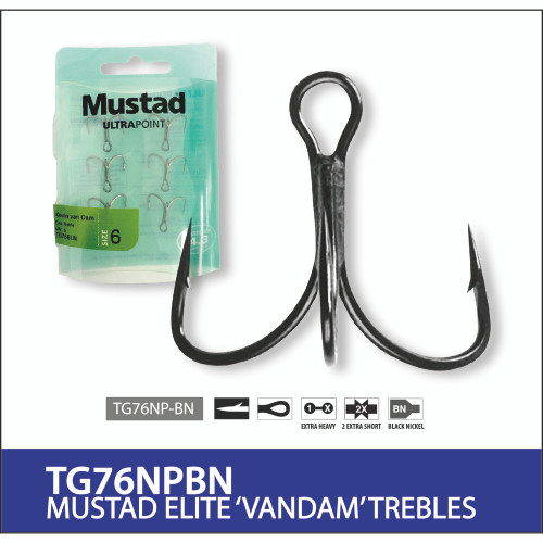 Mustad Van Dam Treble Pre Pack - TG76