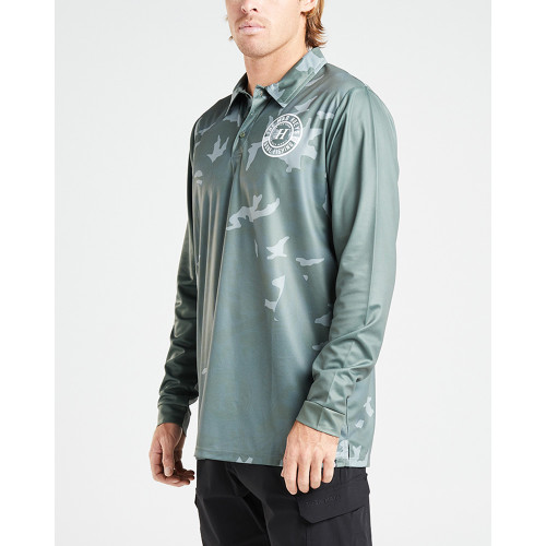 GONE FISHING FISHING JERSEY - DUSTY GREEN