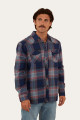 Ringers Western Cooma Mens Flanno Semi Fitted Shirt - Navy / Red