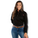Ringers Western Pentecost River Womens Half Button Work Shirt - Black / Melon