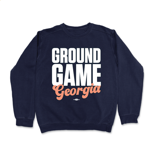 Ground Game Georgia (Navy Crewneck Sweater)