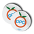Peach Logo (3.5" x 3.5" Vinyl Sticker -- Pack of Two!)