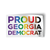 Proud Georgia Democrat (5" x 3" Vinyl Sticker -- Pack of Two!)