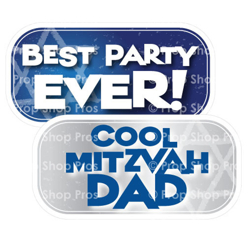 Prop Shop Pros Mitzvah Photo Booth Props Best Party Ever & Cool Mitzvah Dad