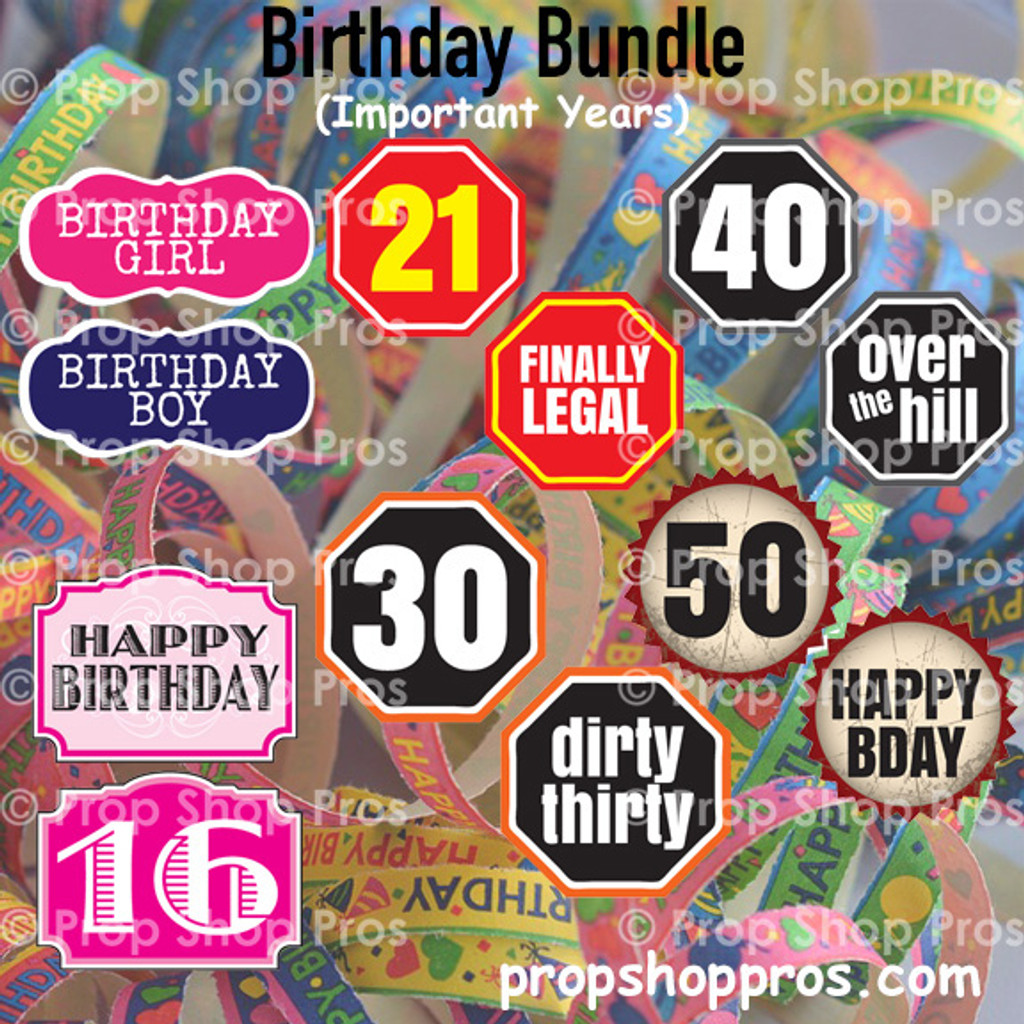 photo booth props signs birthday