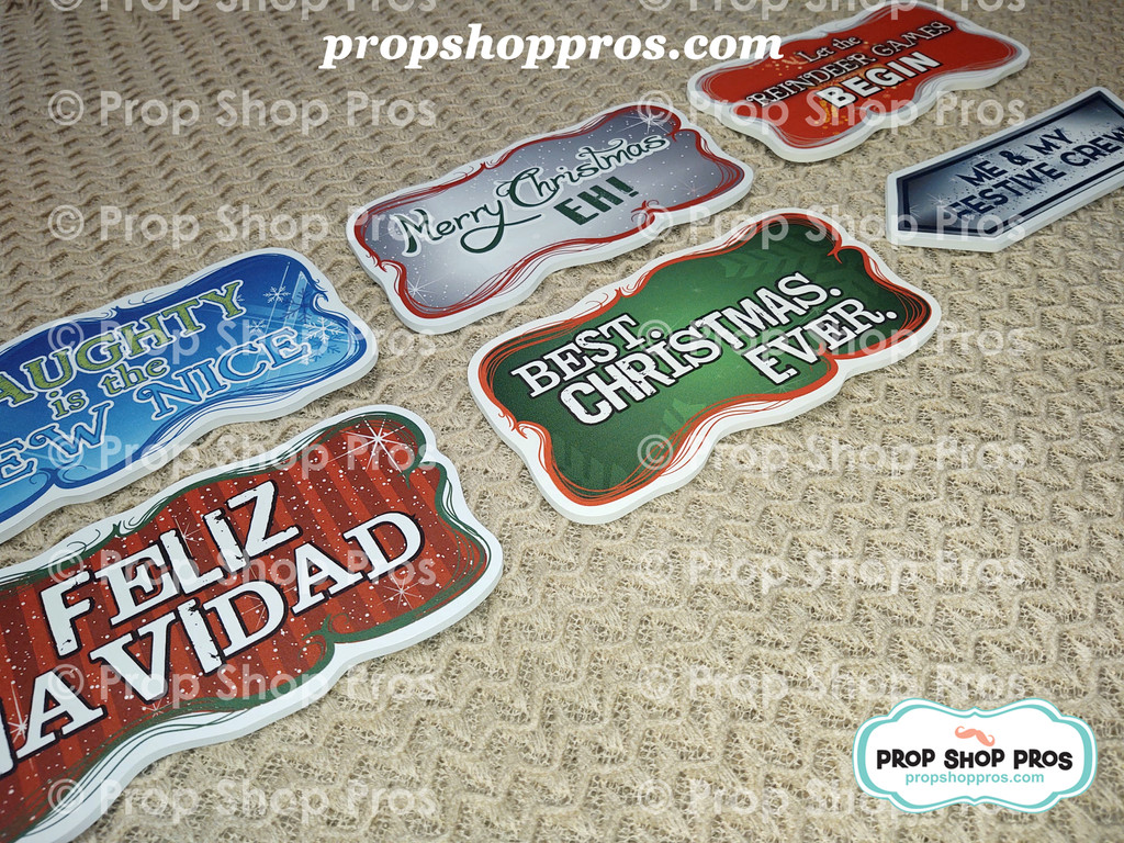 Christmas Signs | Traditional Part #2 | Photo Booth Props | Prop Signs