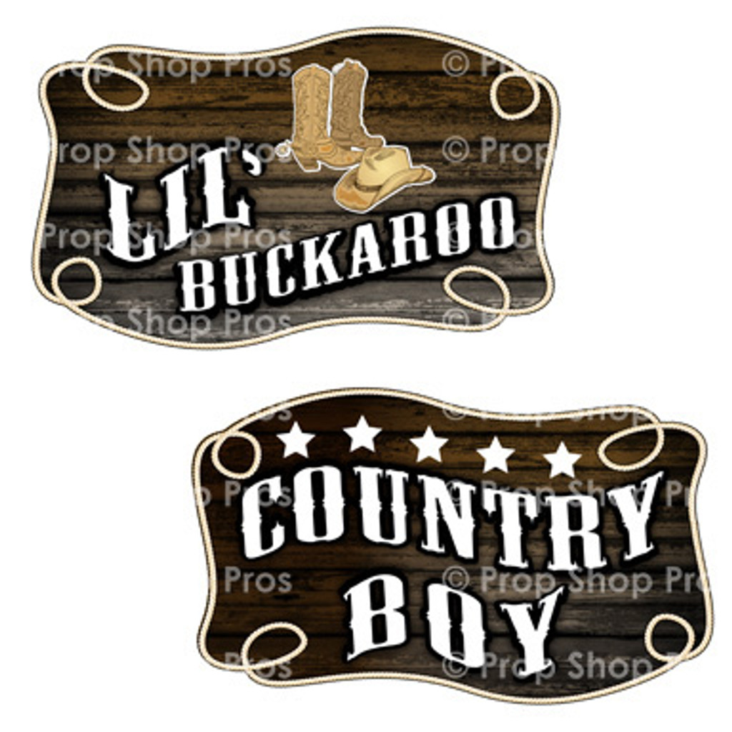 Western Signs | (Partial Bundle)(Eight Signs) 8 Of 13 Signs B-STOCK | Photo Booth Props | Prop Signs
