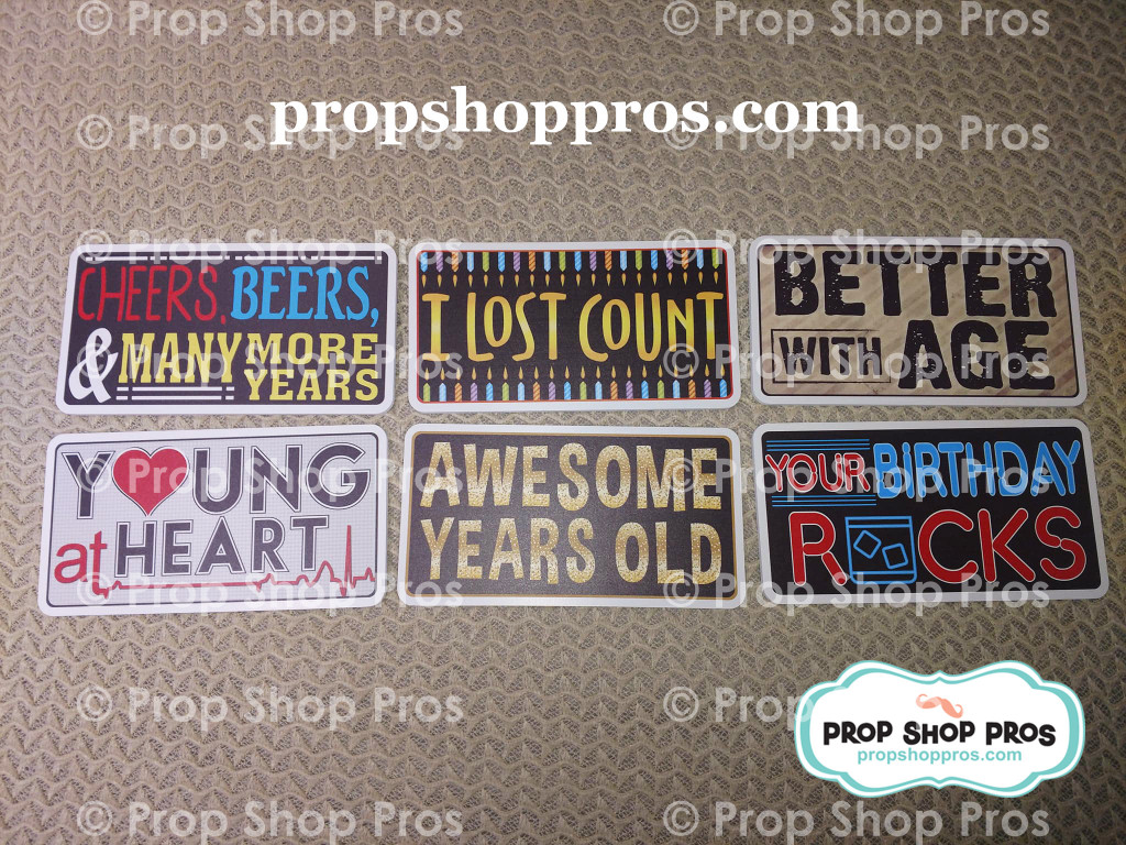 photo booth props signs birthday