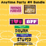Party Signs | Anytime Party "9" | B-STOCK | Photo Booth Props | Prop Signs