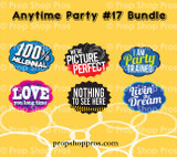 Party Signs | Anytime Party "17" | B-STOCK | Photo Booth Props | Prop Signs