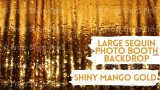 Shiny Mango Gold Large Sequin Photo Booth Backdrop | Photo Booth Backdrops 