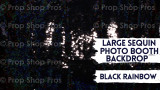 Black Rainbow Large Sequin Photo Booth Backdrop | Photo Booth Backdrops
