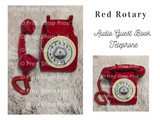 RED ROTARY AUDIO GUEST BOOK PHONE | AUDIO GUEST BOOK PHONE