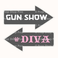 Prop Shop Pros Anytime Party Photo Booth Props Gun Show & Diva