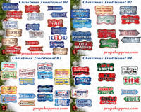 Christmas Signs | Traditional Complete | Photo Booth Props 