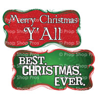 Christmas Signs | Traditional Part #2 | B-STOCK | Photo Booth Props | Prop Signs