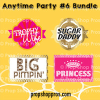 Party Signs | Anytime Party "6" | B-STOCK | Photo Booth Props | Prop Signs
