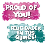 Quinceañera Signs | B-STOCK | Photo Booth Props | Prop Signs 