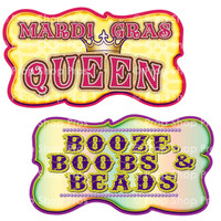 Mardi Gras Signs| B-STOCK | Photo Booth Props | Prop Signs 