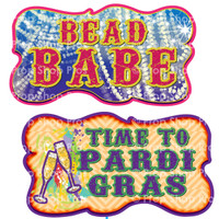 Mardi Gras Signs| B-STOCK | Photo Booth Props | Prop Signs 