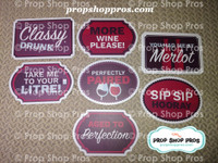 Wine Signs | Photo Booth Props | Prop Signs