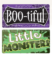 Prop Shop Pros Halloween Photo Booth Props Bootiful & Little Monsters 