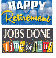 Retirement Signs | B-STOCK | Photo Booth Props | Prop Signs